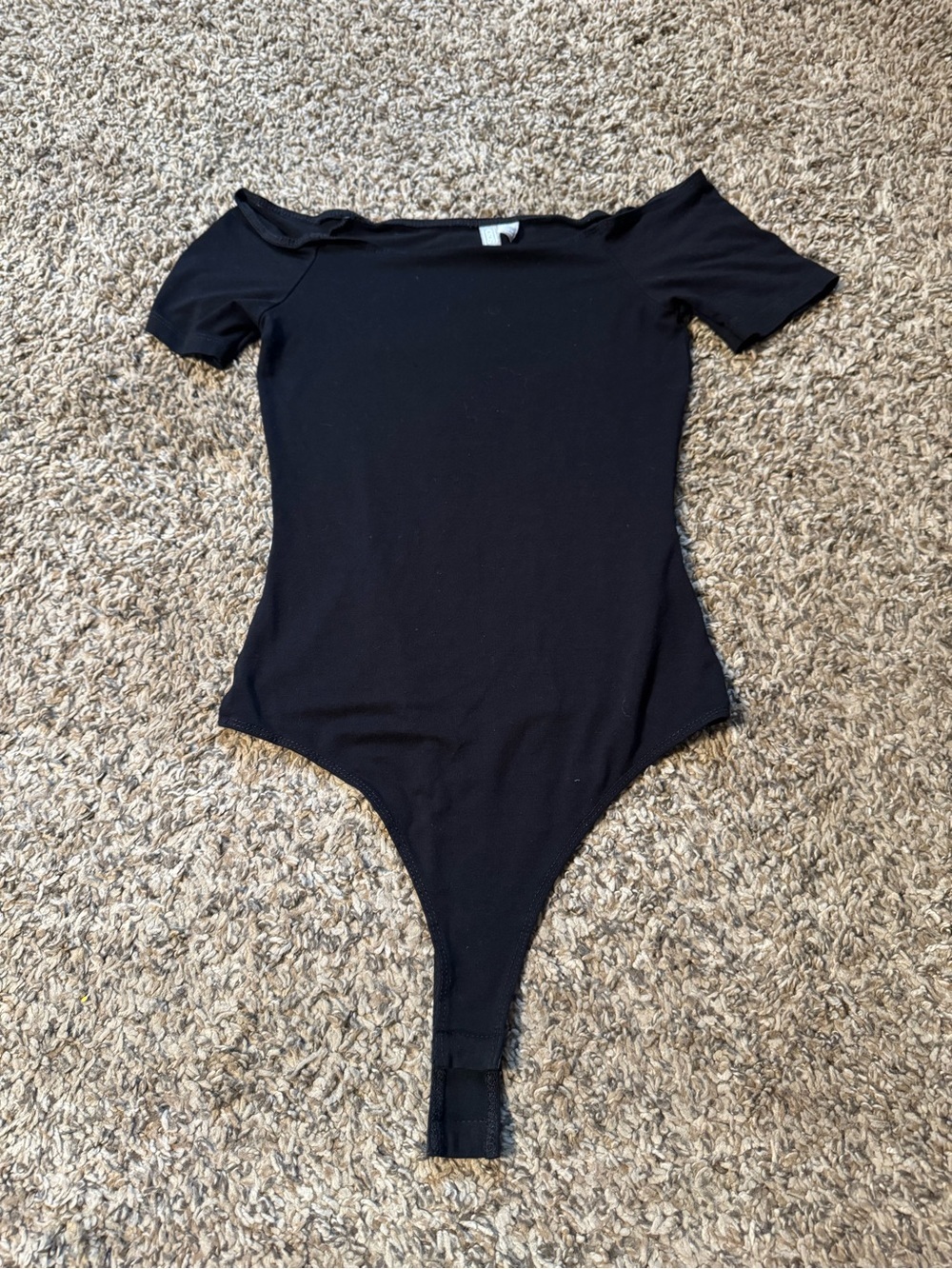 ASOS Black Off-Shoulder Short Sleeve Bodysuit